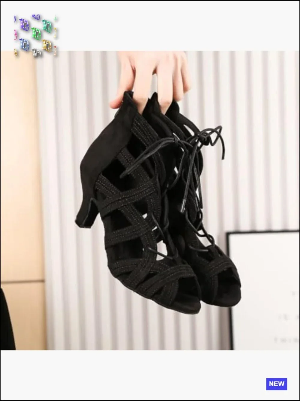Women's Latin Dance Boots 2.5 Inch Heels Salsa Tango Practice Performance Shoes
